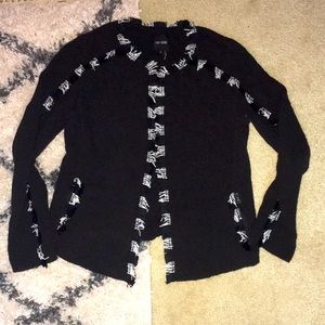 Nic+Zoe Open Front Zip Pocket Cardigan Size M